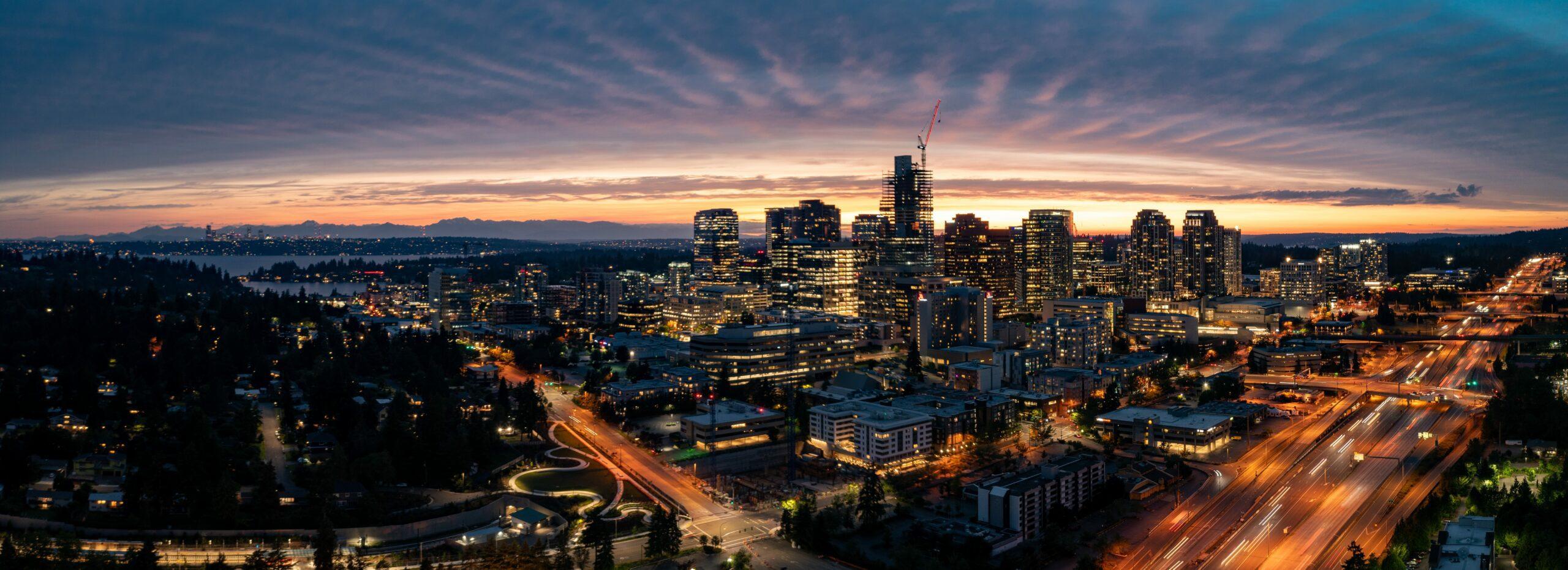 Aerial panorama, Pacific Northwest