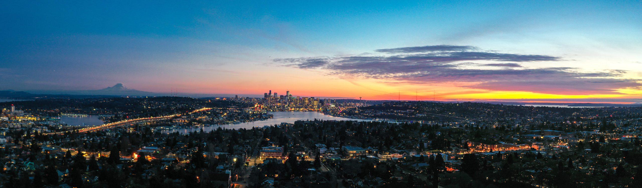 Aerial panorama, Columbia River region